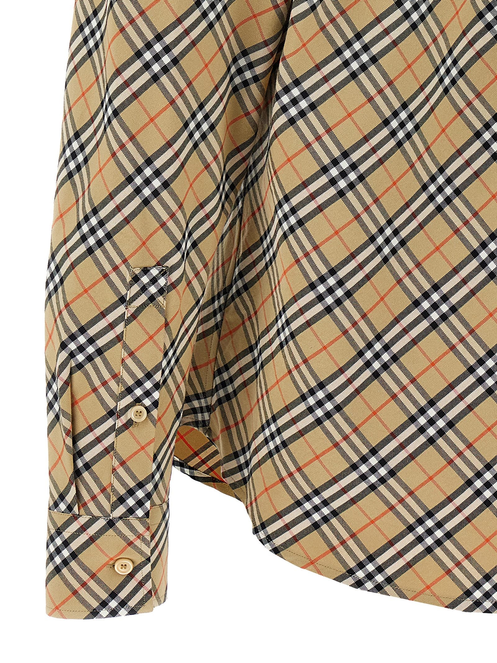 Shirt by Burberry for men in cotton beige & print presents a discerning silhouette, showcasing a sophisticated and for a truly discerning finish.