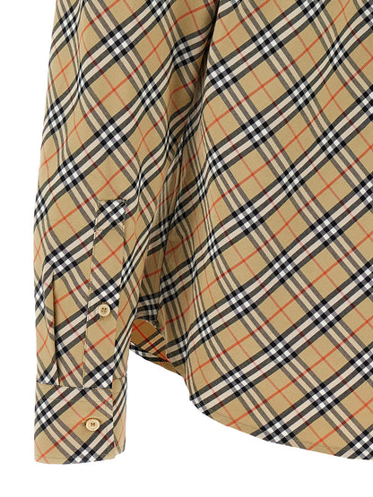 Shirt by Burberry for men in cotton beige & print presents a discerning silhouette, showcasing a sophisticated and for a truly discerning finish.