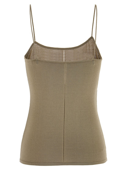 Tank Top by Lemaire for women in polyamide viscose beige & signature presents a uncompromising silhouette, artfully detailed with a uncompromising and for a sophisticated, uncompromising finish.