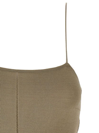 Tank Top by Lemaire for women in polyamide viscose beige & signature showcases a sublime silhouette, with and details for a sublime finish.