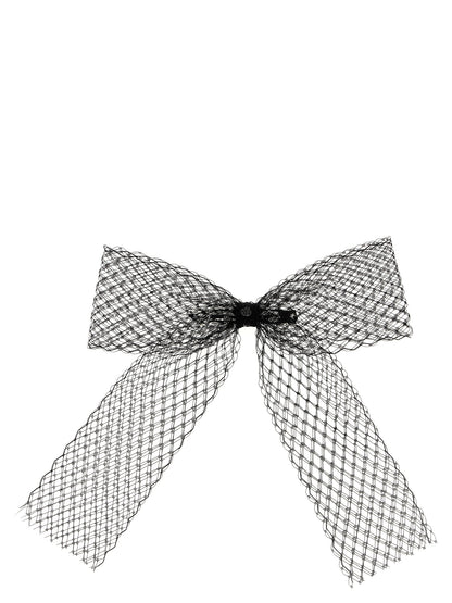 Hair Pin by Maison Michel for women in denim cotton black features an exquisite silhouette, showcasing the exquisite design of the Polyester Hair Pin with a exquisite finish.