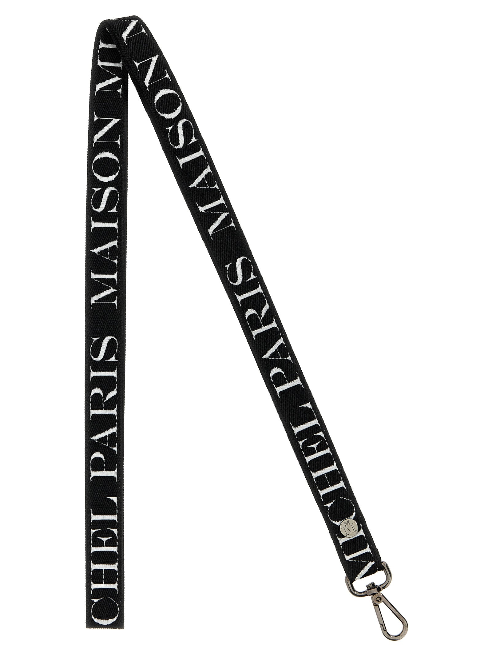 This Keychain by Maison Michel for women in denim cotton and bicolour, black & white showcases a couture-inspired aesthetic, meticulously highlighting the and with a finish.