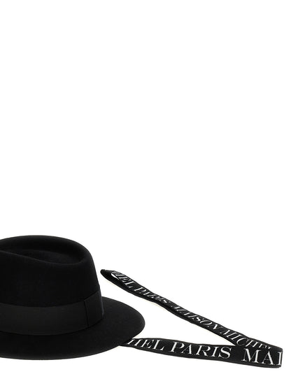 Keychain by Maison Michel for women in denim cotton bicolour, black & white, featuring an sculptural design with details in and .