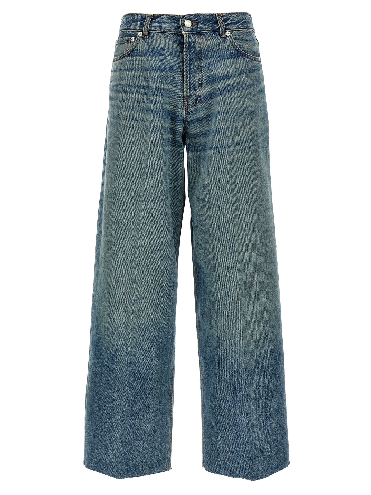 Jeans by Haikure for women in lyocell & denim cotton blue & signature features a refined silhouette with a refined straight & wide, defined by a high rise and a refined long for a refined finish.