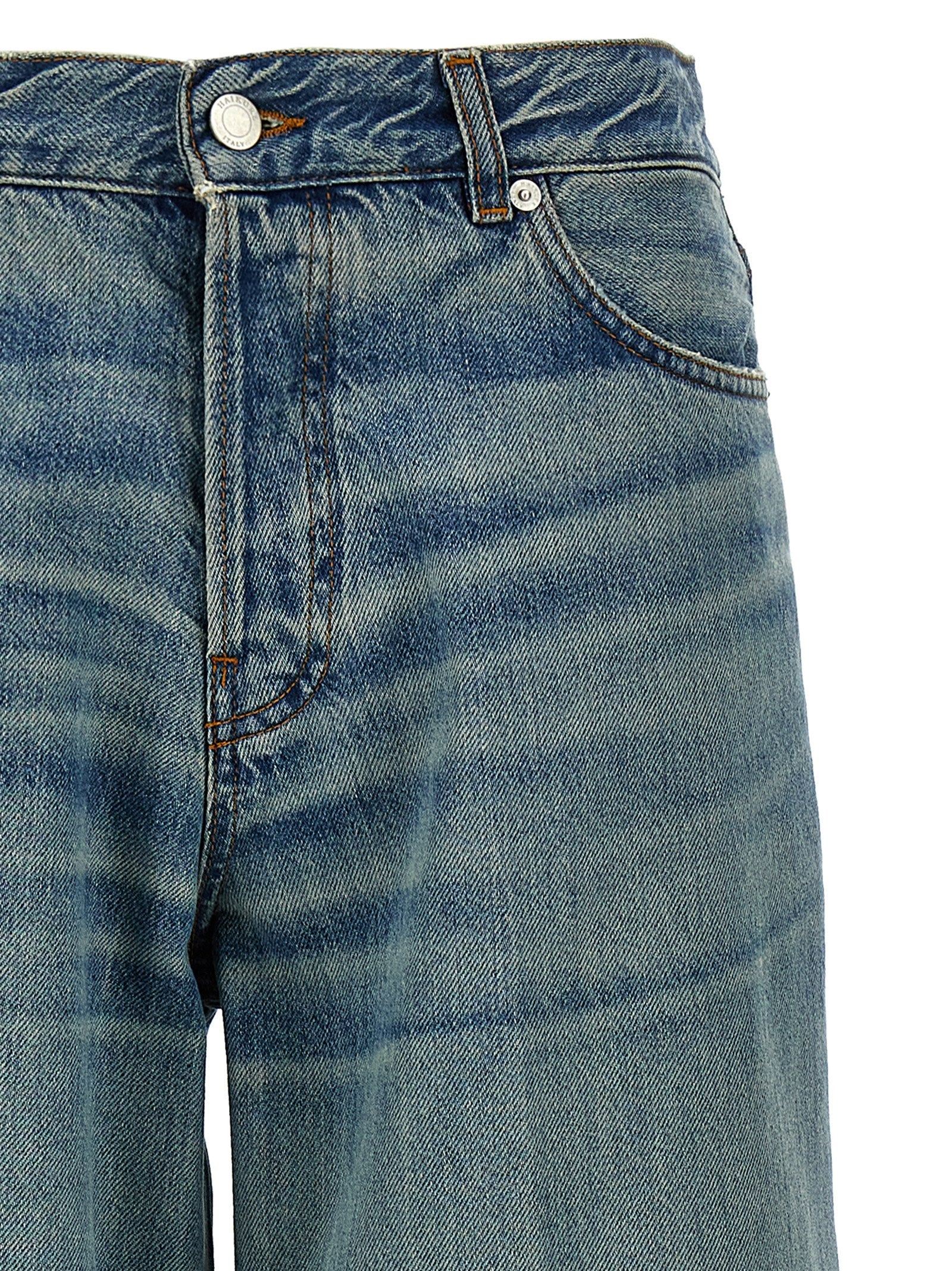 Jeans by Haikure for women in lyocell & denim cotton blue & signature features a polished silhouette with a polished straight & wide, reaching a polished long and finished with a polished high rise.