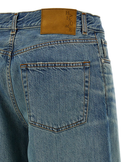 Jeans by Haikure for women in lyocell & denim cotton blue & signature features an refined tailoring silhouette, showcasing a premium straight & wide with a high rise and long cut for a refined tailoring look.