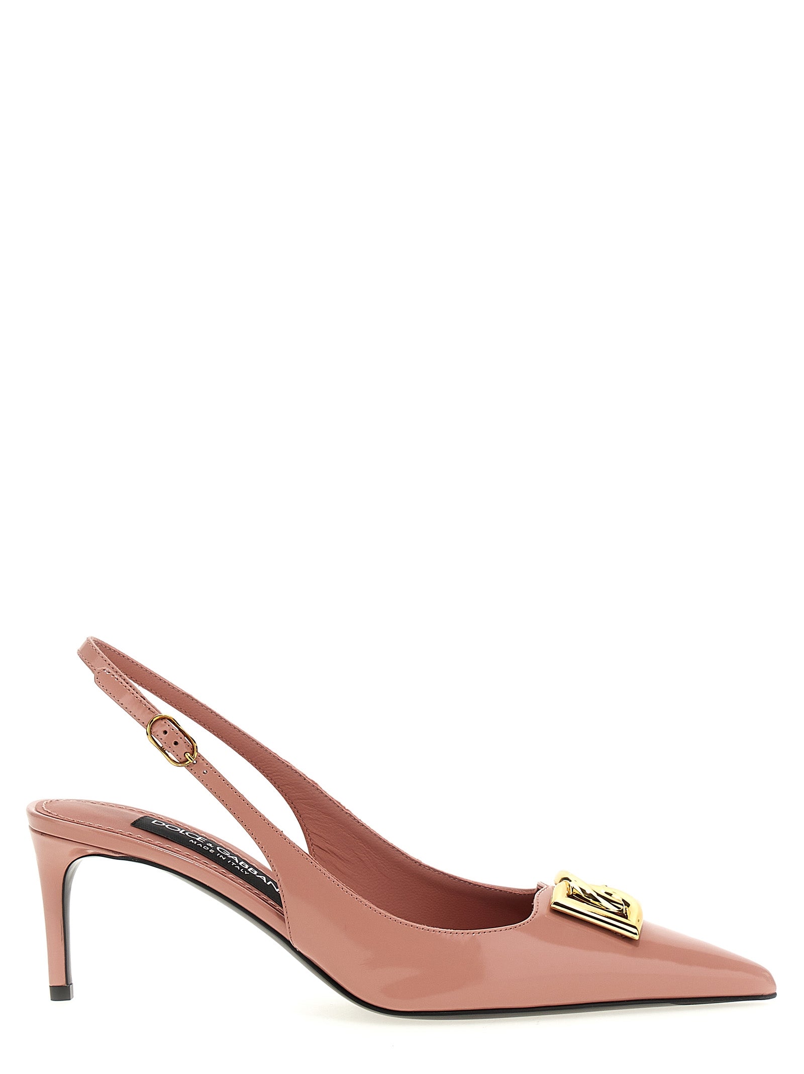 Mid-Heel Slingback Pumps Heels by Dolce & Gabbana for women in calfskin leather and multicolor & pink showcases a effortlessly elegant silhouette as Women's Calfskin Leather Mid-Heel Slingback Pumps Heels, featuring a effortlessly elegant mid-heel and a effortlessly elegant pointed toe style for an elegant look.