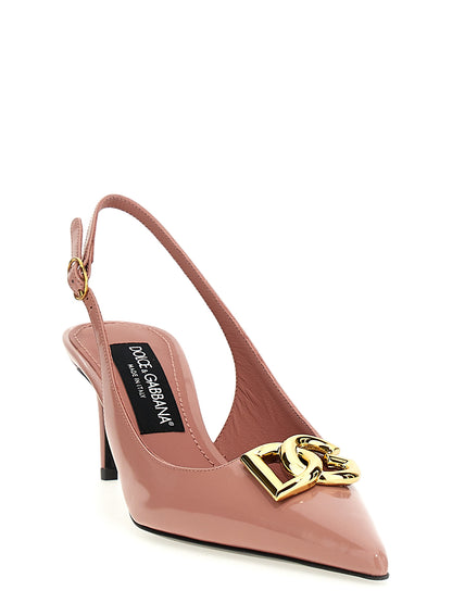 This Mid-Heel Slingback Pumps Heels by Dolce & Gabbana for women in calfskin leather multicolor & pink presents a effortlessly chic silhouette from the Women's Calfskin Leather Mid-Heel Slingback Pumps Heels collection, featuring a effortlessly chic mid-heel and effortlessly chic pointed toe style.