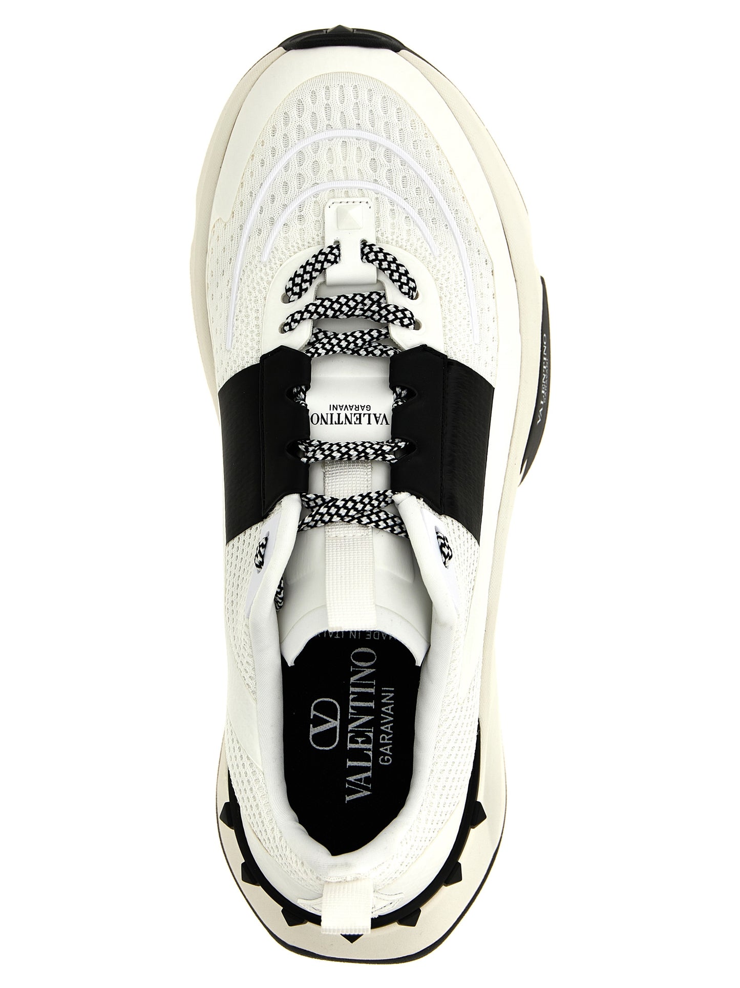 Athletic Sneakers by Valentino Garavani for men in calfskin leather bicolour, black & white showcases an impeccable silhouette, defined by an impeccable athletic style design that perfectly captures the essence of the Men's Athletic Calfskin Leather Sneakers.