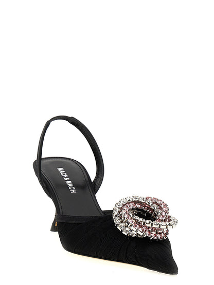 This Mid-Heel Slingback Pumps Heels by MACH & MACH for women in polyamide black presents a effortlessly chic silhouette from the Women's Polyamide Mid-Heel Slingback Pumps Heels collection, featuring a effortlessly chic mid-heel and effortlessly chic .