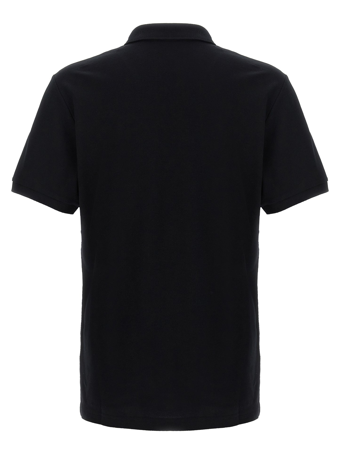 Polo Shirt by Moschino for men in cotton black presents a distinguished silhouette, showcasing a sophisticated and distinguished for a truly distinguished finish.