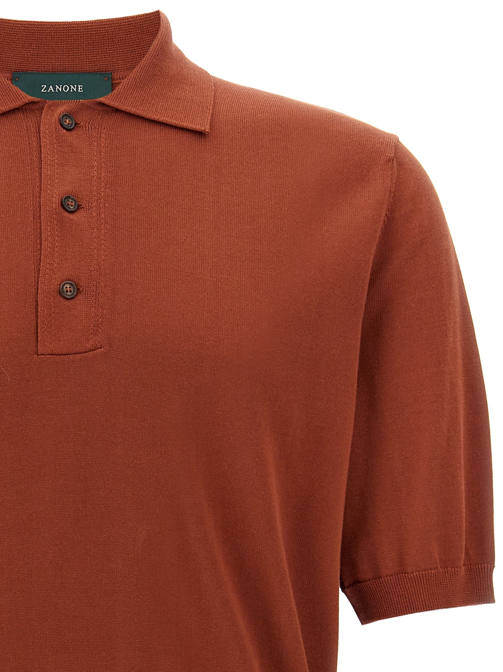 Polo Shirt by ZANONE for men in cotton multicolor & red presents a sleek silhouette, featuring a refined and for a sleek finish.