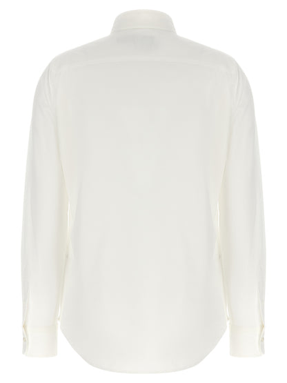 Blouse by Polo Ralph Lauren for women in stretch cotton pearl, white & signature presents a discerning silhouette, showcasing a sophisticated and for a truly discerning finish.