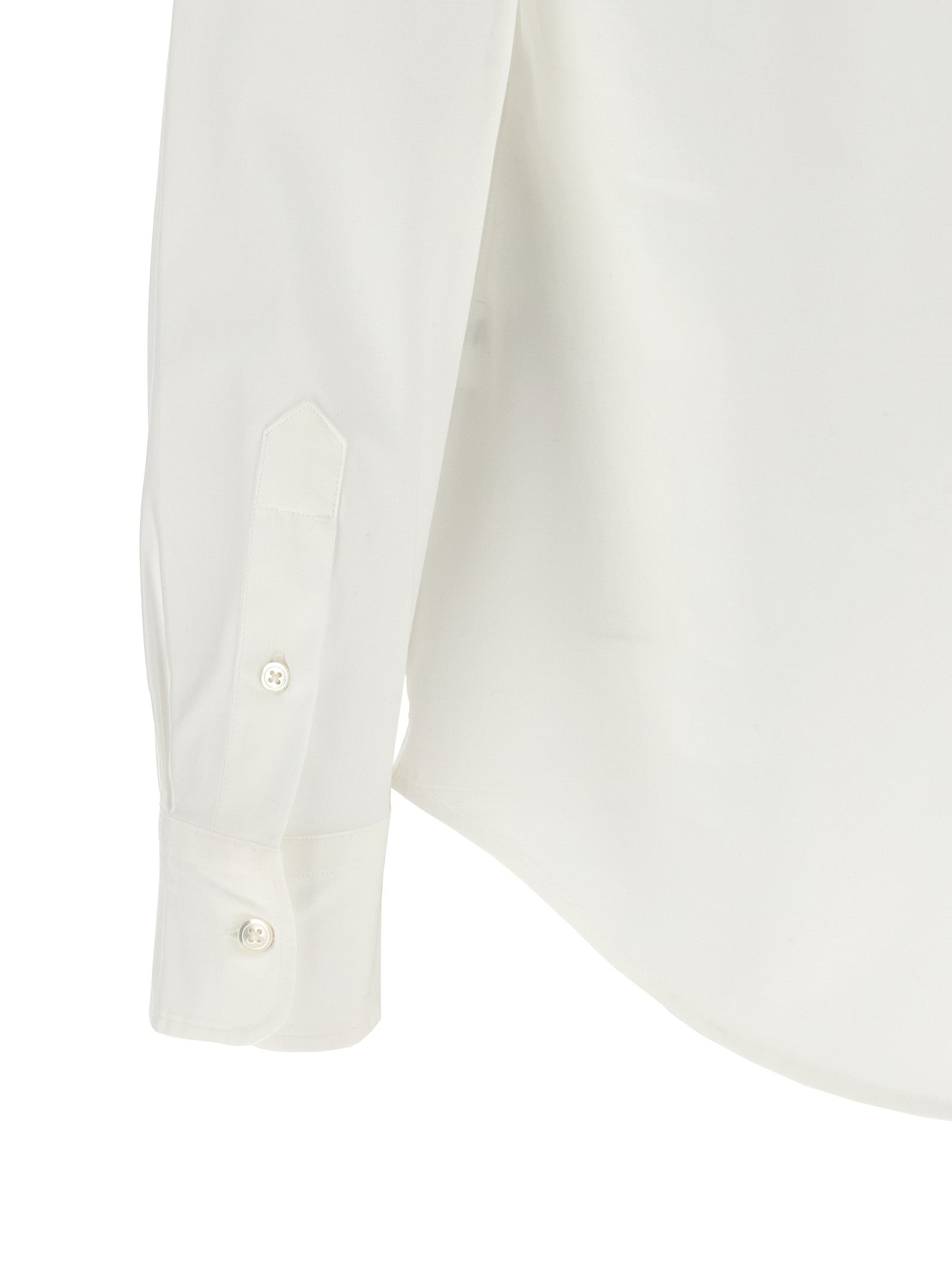 Blouse by Polo Ralph Lauren for women in stretch cotton pearl, white & signature showcases a sharp silhouette, elegantly detailed with a sharp and sharp .