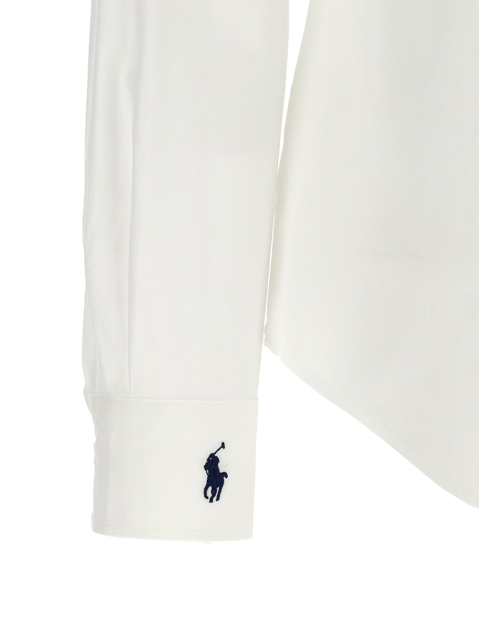 Blouse by Polo Ralph Lauren for women in stretch cotton pearl, white & signature, featuring a nuanced and nuanced for a sophisticated finish.