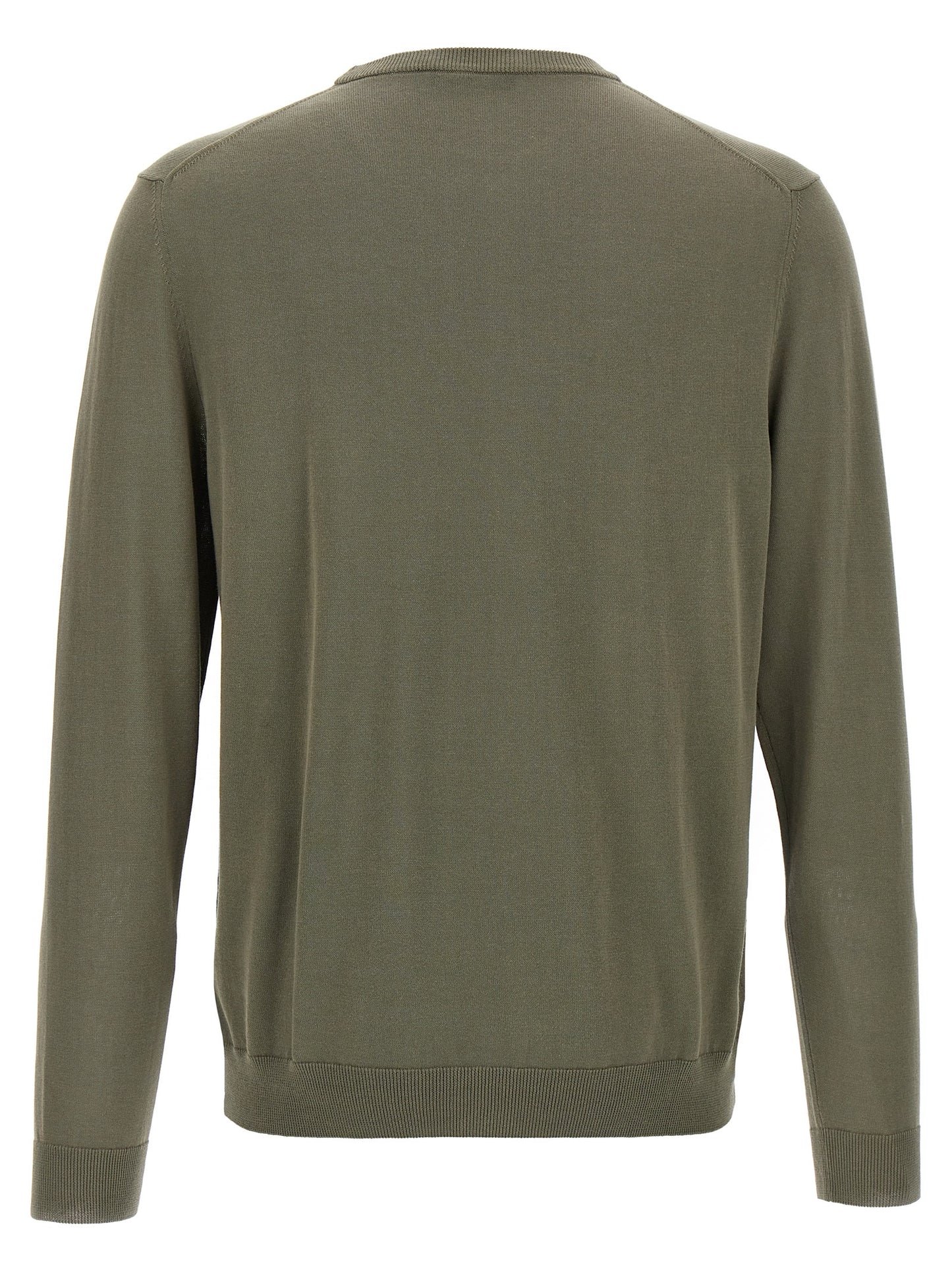 Cardigan by ZANONE for men in cotton bicolour & green presents a textural silhouette, artfully finished with a textural crew neckline and for a sophisticated, textural look.