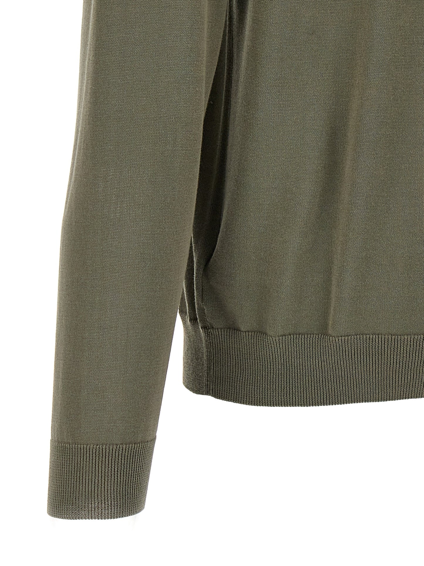 Cardigan by ZANONE for men in cotton bicolour & green features a nuanced silhouette with a refined and nuanced detailing for a sophisticated look.