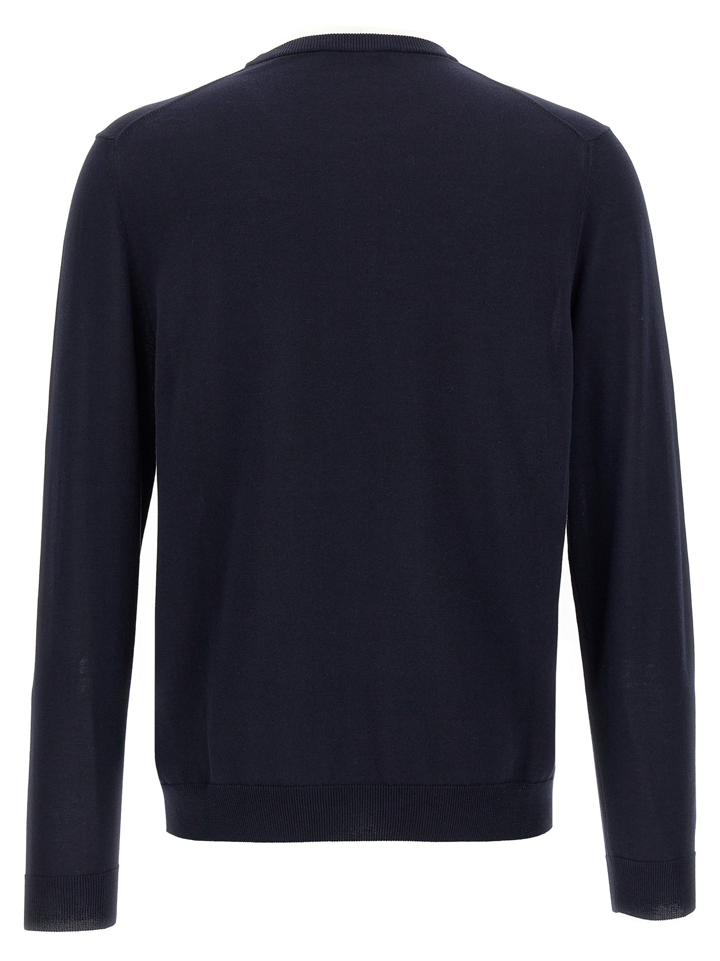 Cardigan by ZANONE for men in cotton blue features an crisp silhouette, showcasing a sophisticated crew neckline and detail for a truly crisp finish.