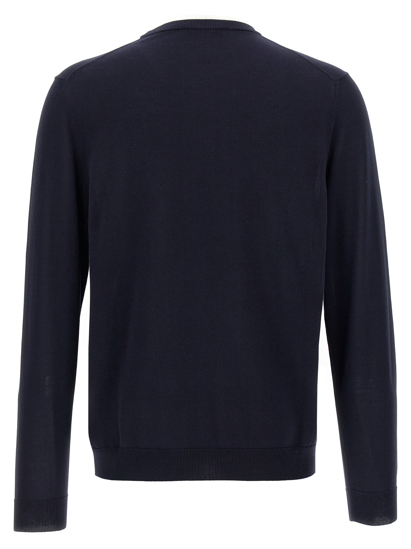Cardigan by ZANONE for men in cotton blue features an crisp silhouette, showcasing a sophisticated crew neckline and detail for a truly crisp finish.