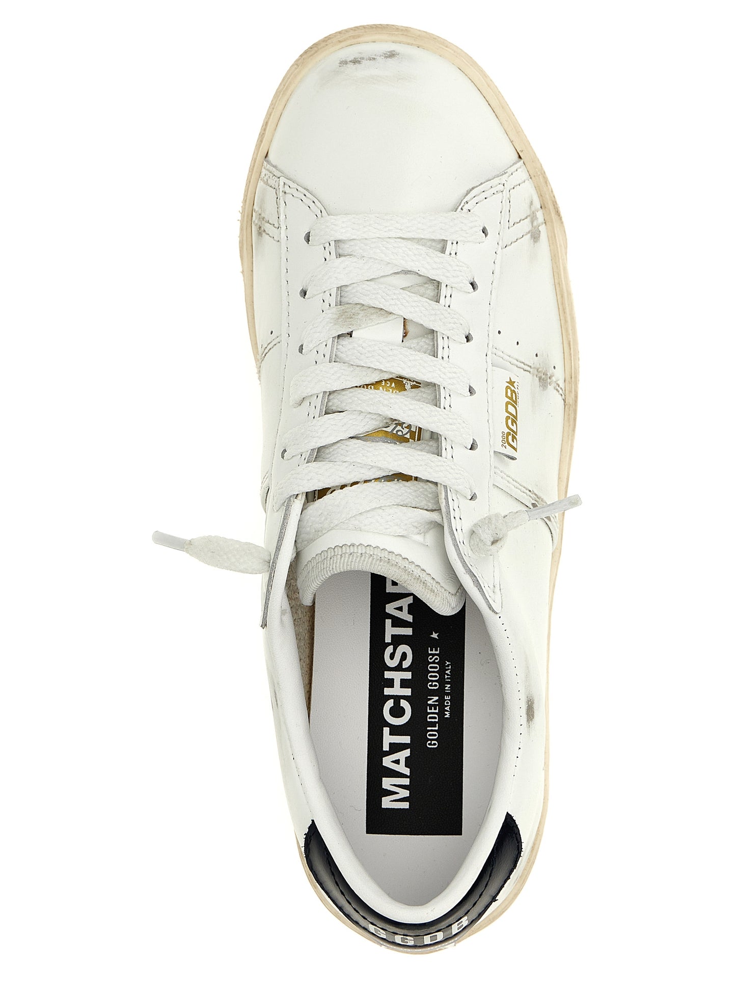 Sneakers by Golden Goose for women in cowhide leather blue features a chic design, perfectly showcasing the chic low-top style of this Women's Low Top Cowhide Leather Sneakers.