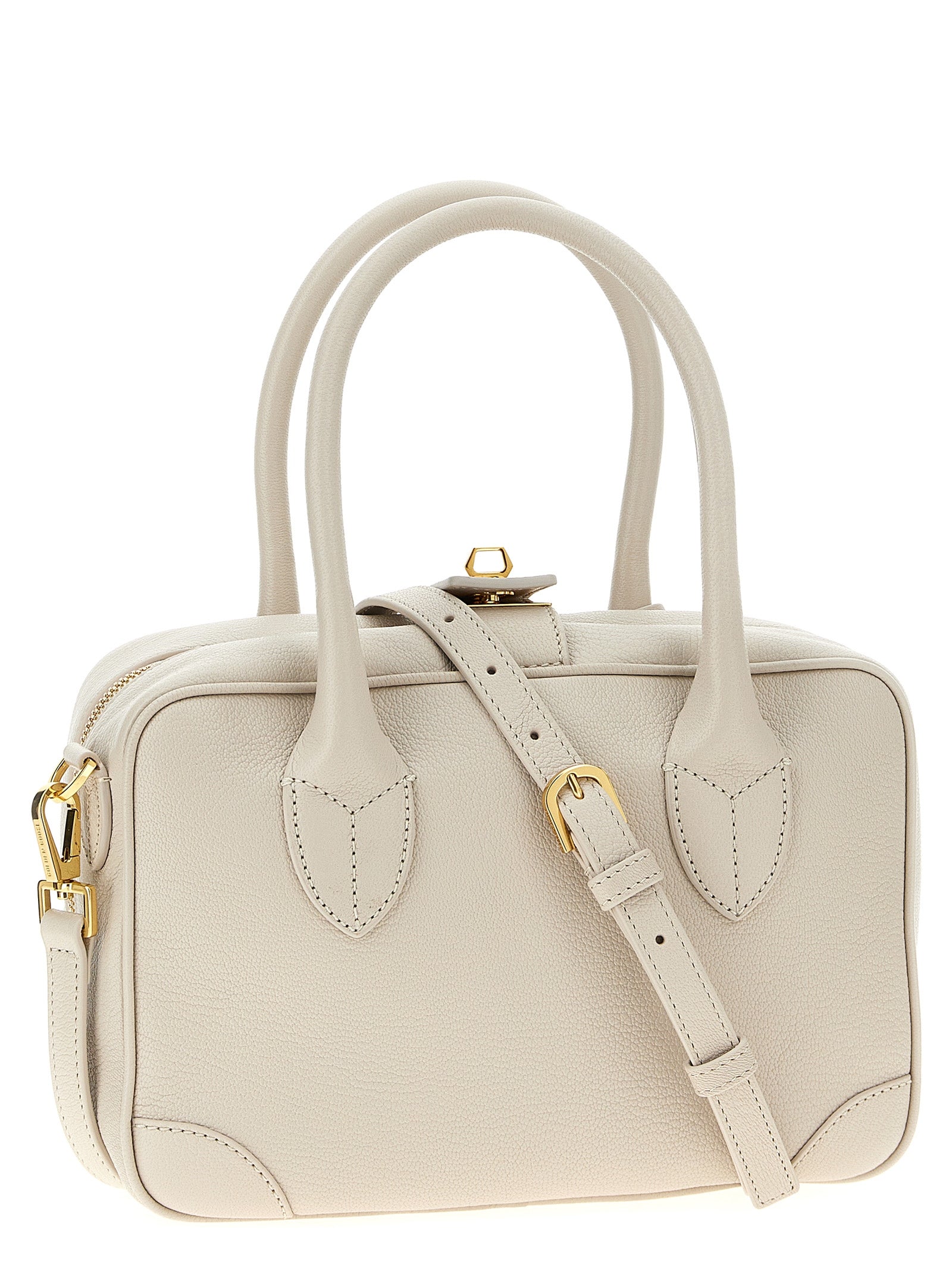 Handbag by Golden Goose for women in viscose & synthetic fur white presents a ornamental silhouette, showcasing a secure zipper, ample , and versatile shoulder-strap, adjustable-strap & handle for a ornamental finish.