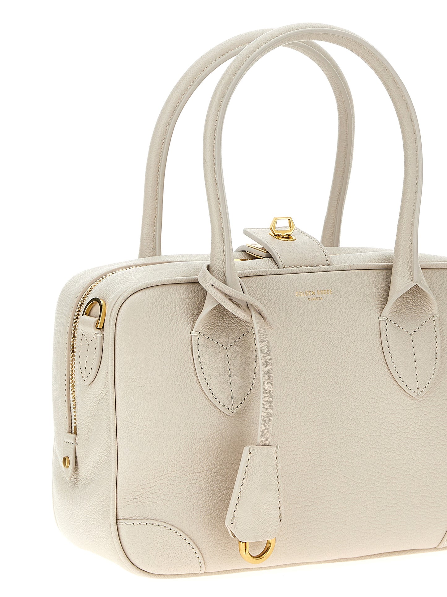 Handbag by Golden Goose for women in viscose & synthetic fur white features a refined silhouette, showcasing a secure zipper, organized , and versatile shoulder-strap, adjustable-strap & handle for a refined finish.