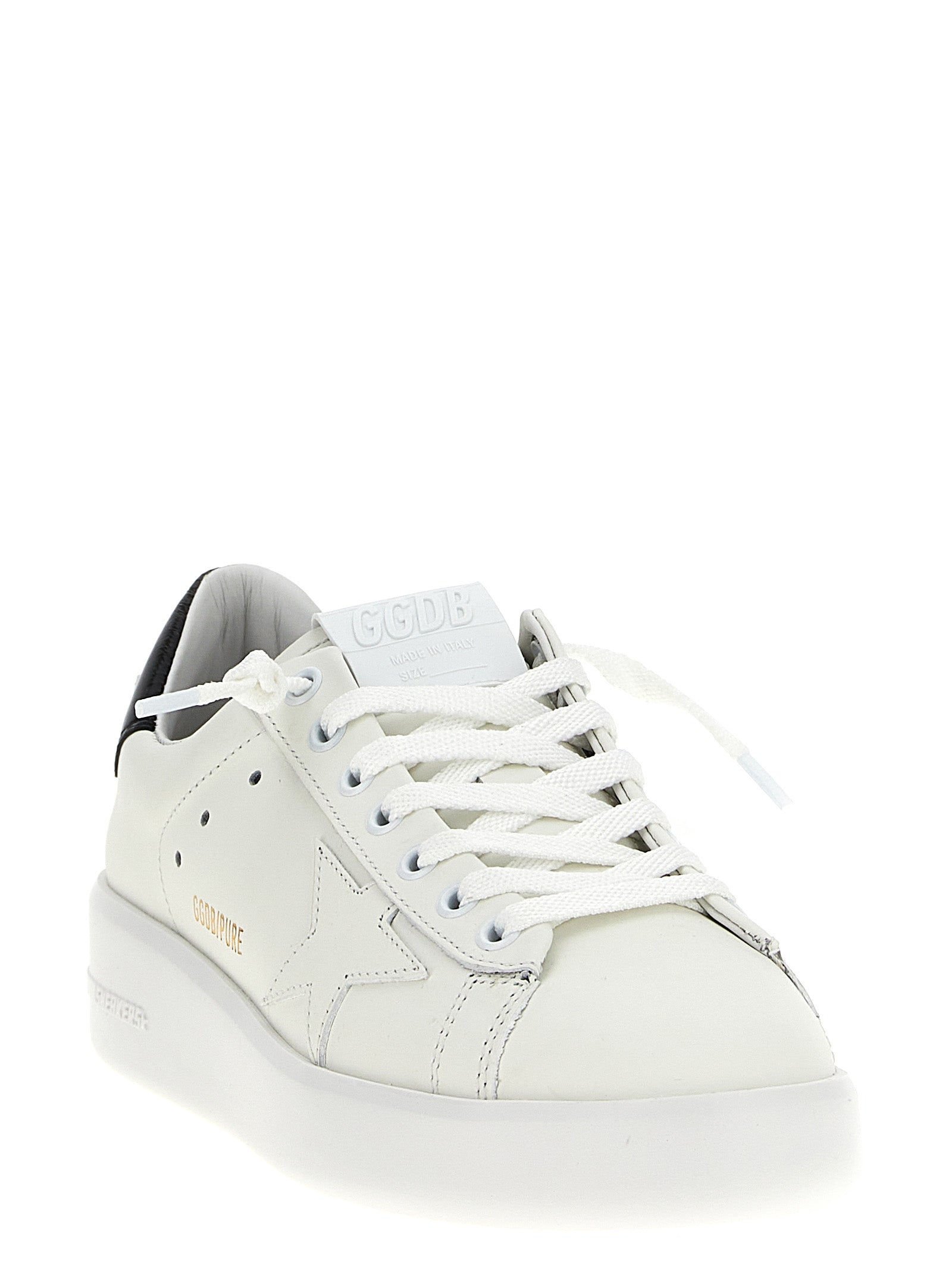 Sneakers by Golden Goose for women in bos taurus patent cowhide leather black & signature presents a impeccable silhouette as Icons Star Women's Low Top Bos Taurus Patent Cowhide Leather Sneakers, expertly defined by a impeccable low-top style for a impeccable, high-fashion look.