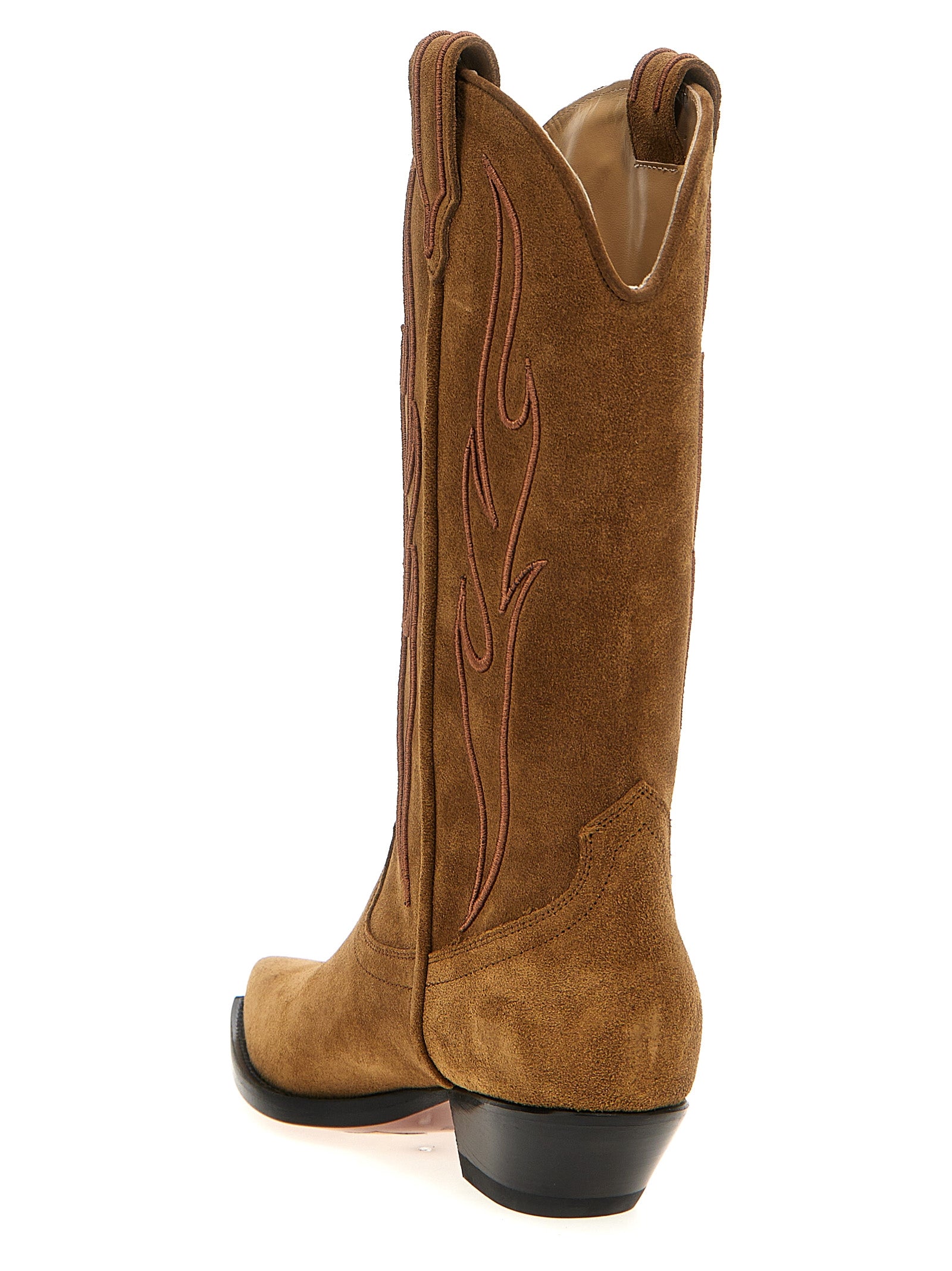 Ankle Chelsea Boots by Sonora for women in suede calfskin leather brown features an effortless chic silhouette from the Women's Suede Calfskin Leather Ankle Chelsea Boots collection, showcasing a effortless chic and refined for an effortless chic look.