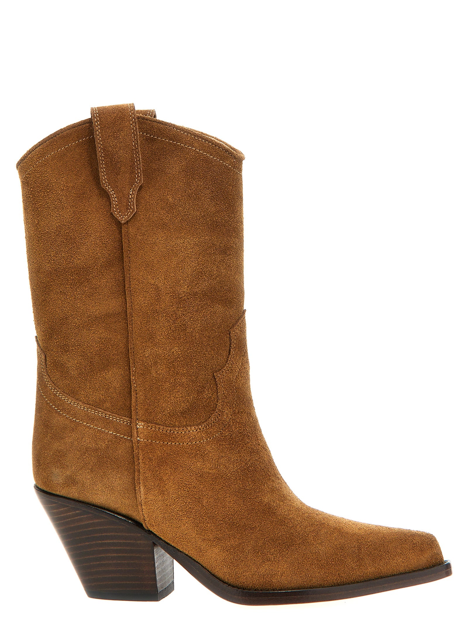 Ankle Chelsea Boots by Sonora for women in bos taurus calf suede leather brown features an avant-garde Women's Bos Taurus Calf Suede Leather Ankle Chelsea Boots silhouette, defined by a sophisticated and a avant-garde pointed toe style.