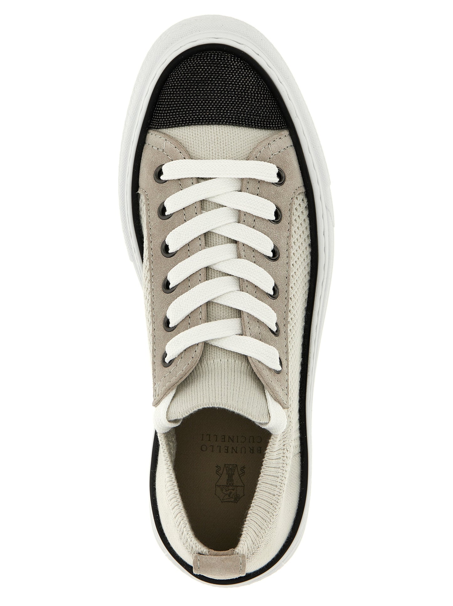 Sneakers by Brunello Cucinelli for women in suede leather & cotton multicolor presents a impeccable silhouette as Monile Women's Low Top Slip On Suede Leather & Cotton Sneakers, expertly defined by a impeccable low-top slip-on style for a impeccable, high-fashion look.