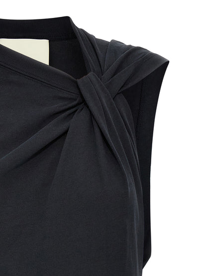 T-Shirt by Isabel Marant for women in cotton black features a plush silhouette, showcasing a sophisticated round neckline and for a truly plush finish.