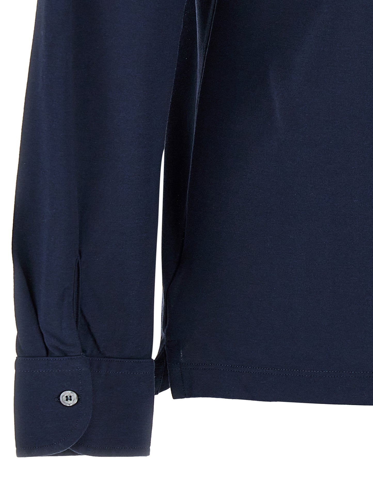 Shirt by ZANONE for men in cotton blue presents a discerning silhouette, showcasing a sophisticated and for a truly discerning finish.