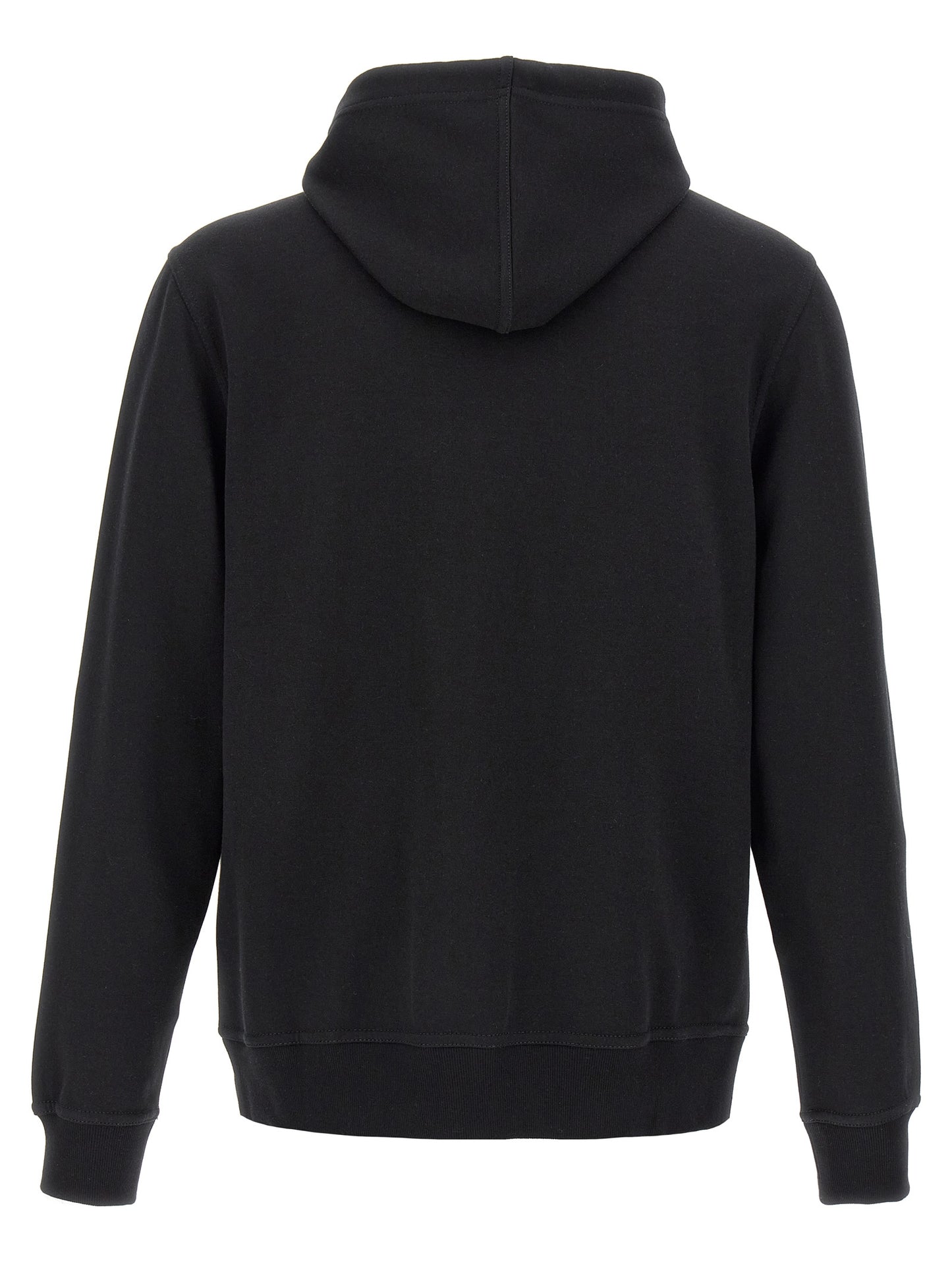 Sweatshirt Hoodie by Brunello Cucinelli for men in plush polyamide cotton & silk black features a slouchy chic silhouette, detailed with a slouchy chic and a signature hooded neckline for an elevated aesthetic.