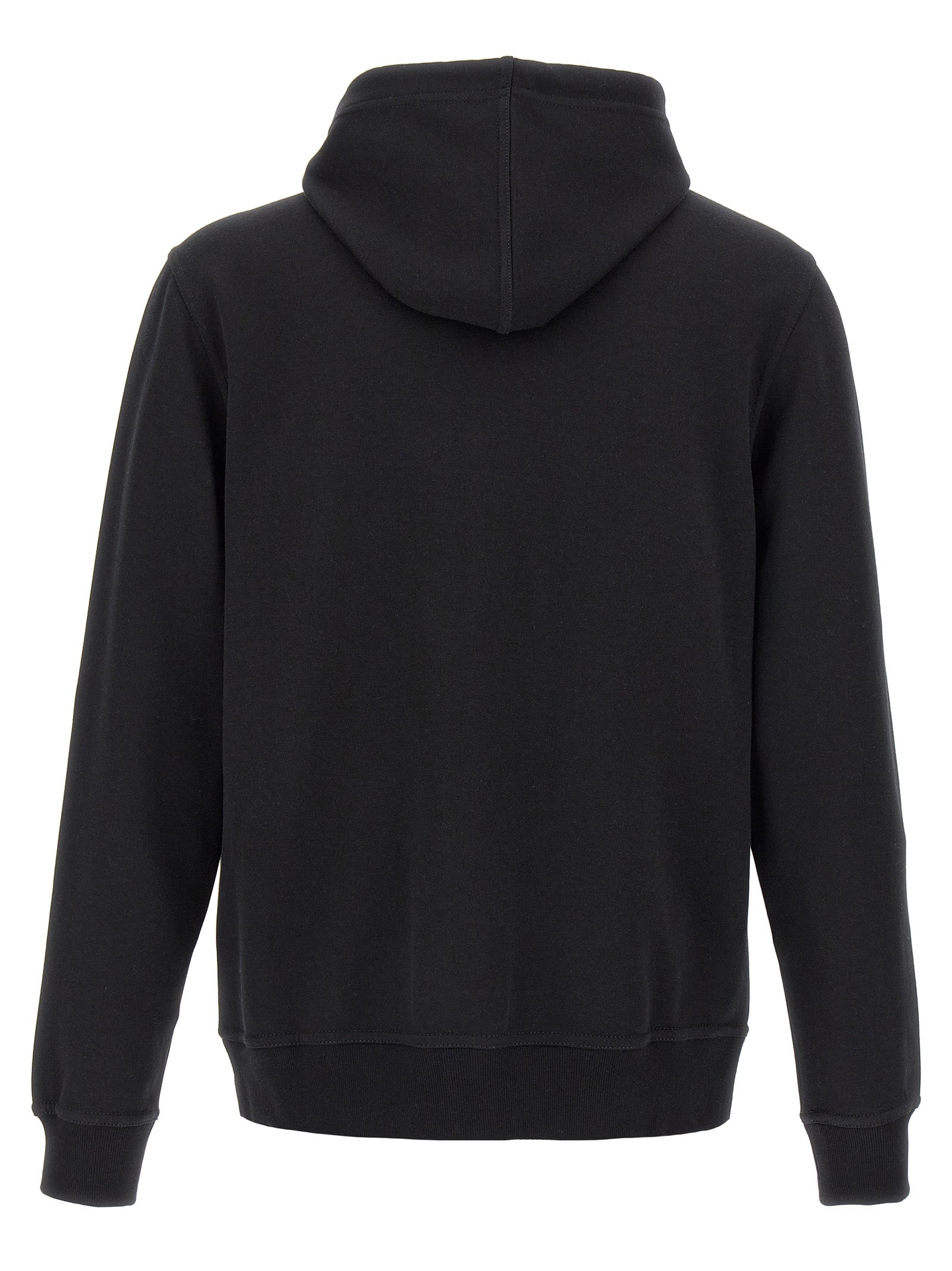 Sweatshirt Hoodie by Brunello Cucinelli for men in plush polyamide cotton & silk black features a slouchy chic silhouette, detailed with a slouchy chic and a signature hooded neckline for an elevated aesthetic.