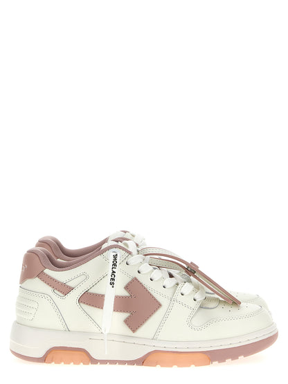 Sneakers by Off-White for women in polyester rubber leather multicolor, pink & white presents a impeccable silhouette as Women's Low Top Polyester Rubber Leather Sneakers, expertly defined by a impeccable low-top style for a impeccable, high-fashion look.
