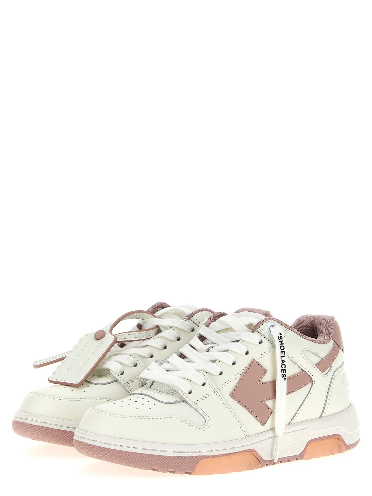 Sneakers by Off-White for women in polyester rubber leather multicolor, pink & white features an versatile design from the Women's Low Top Polyester Rubber Leather Sneakers collection, highlighting a versatile low-top style for a premium, high-fashion look.