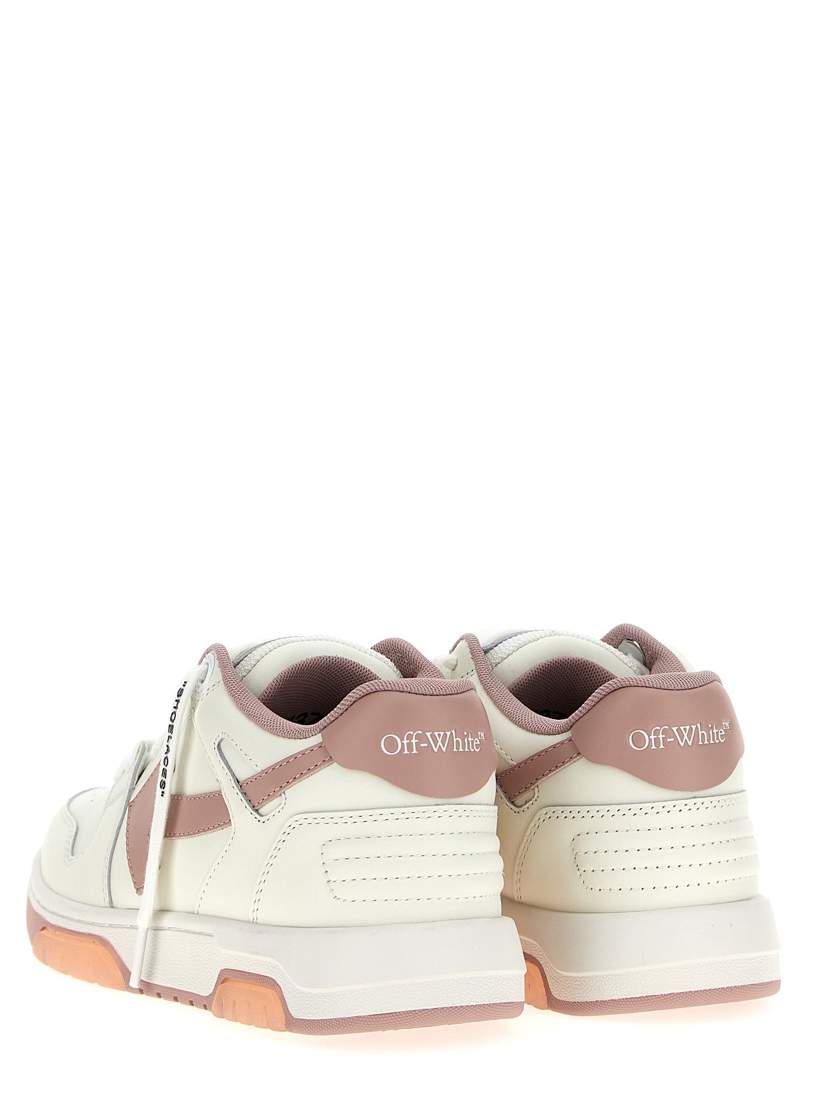 Sneakers by Off-White for women in polyester rubber leather multicolor, pink & white features a chic design, perfectly showcasing the chic low-top style of this Women's Low Top Polyester Rubber Leather Sneakers.