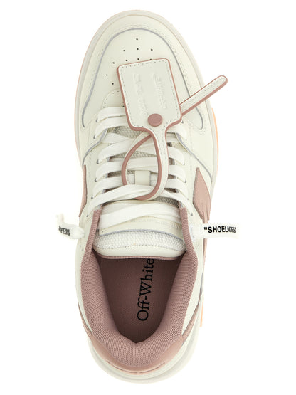 Sneakers by Off-White for women in polyester rubber leather multicolor, pink & white features an timeless silhouette from the Women's Low Top Polyester Rubber Leather Sneakers collection, showcasing a signature low-top style with an timeless finish.