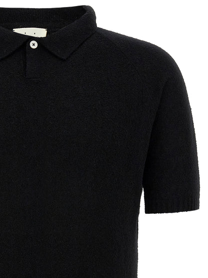 Polo Shirt by MA'RY'YA for men in polyamide modacrylic & cotton black showcases a enviable silhouette, featuring a refined and for a enviable finish.