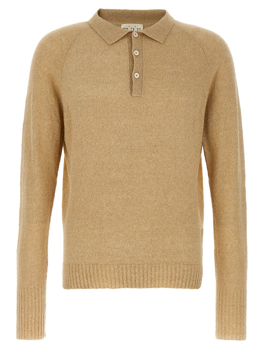This Polo Shirt by MA'RY'YA for men in polyamide modacrylic & cotton beige presents a flawless silhouette, showcasing flawless detailing and a refined for a truly flawless aesthetic.