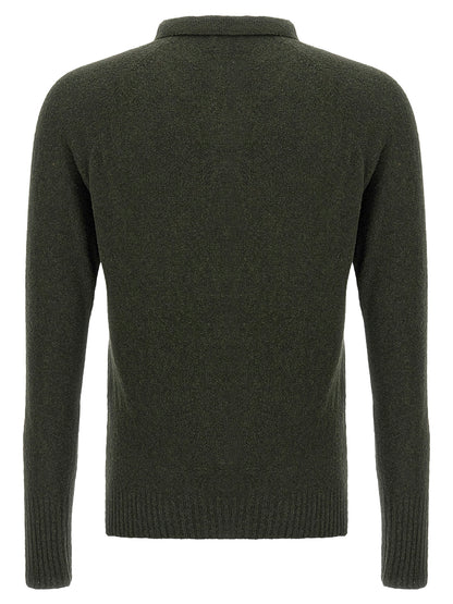 Polo Shirt by MA'RY'YA for men in polyamide modacrylic & cotton bicolour & green showcases a enviable silhouette, featuring a refined and for a enviable finish.