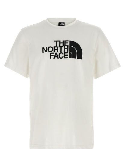 T-Shirt by The North Face for men in cotton polyester white & print features a plush silhouette, showcasing a sophisticated and for a truly plush finish.