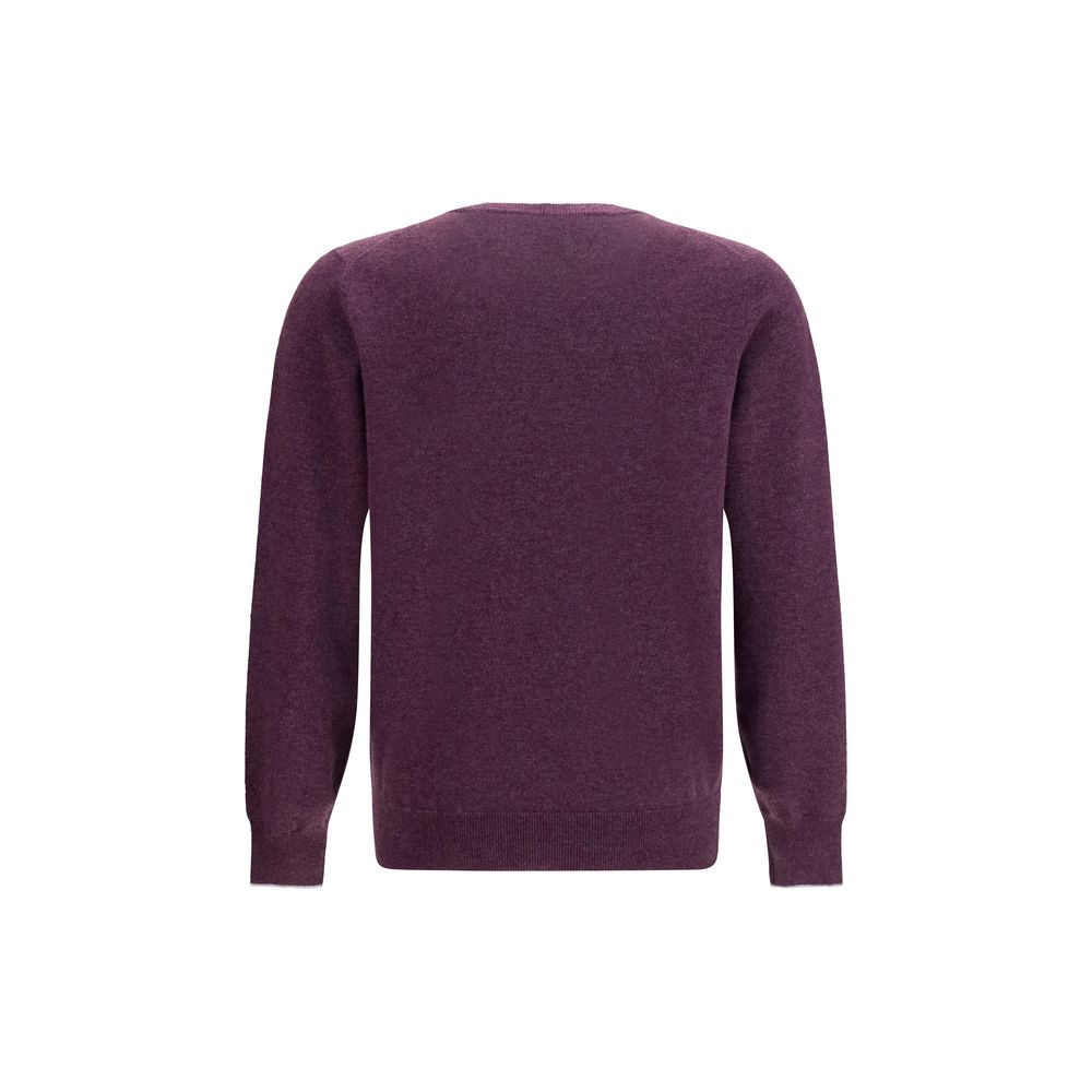 This Sweater by Brunello Cucinelli for men in cashmere & capra leather purple & patterned presents a understated silhouette, featuring a sophisticated crew neckline and for a understated finish.