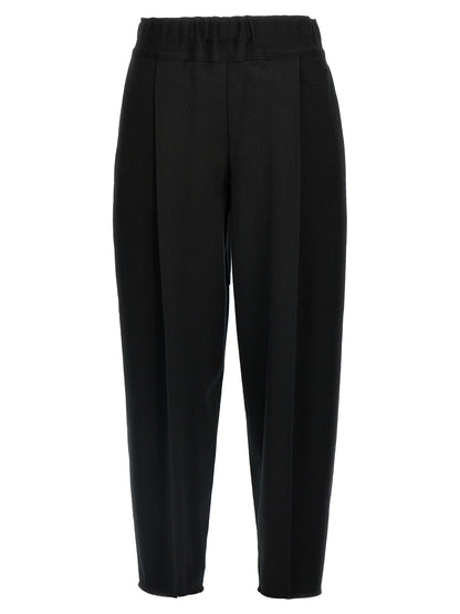 Issey Miyake Black Cotton Casual Pants