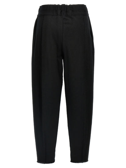 Issey Miyake Black Cotton Casual Pants