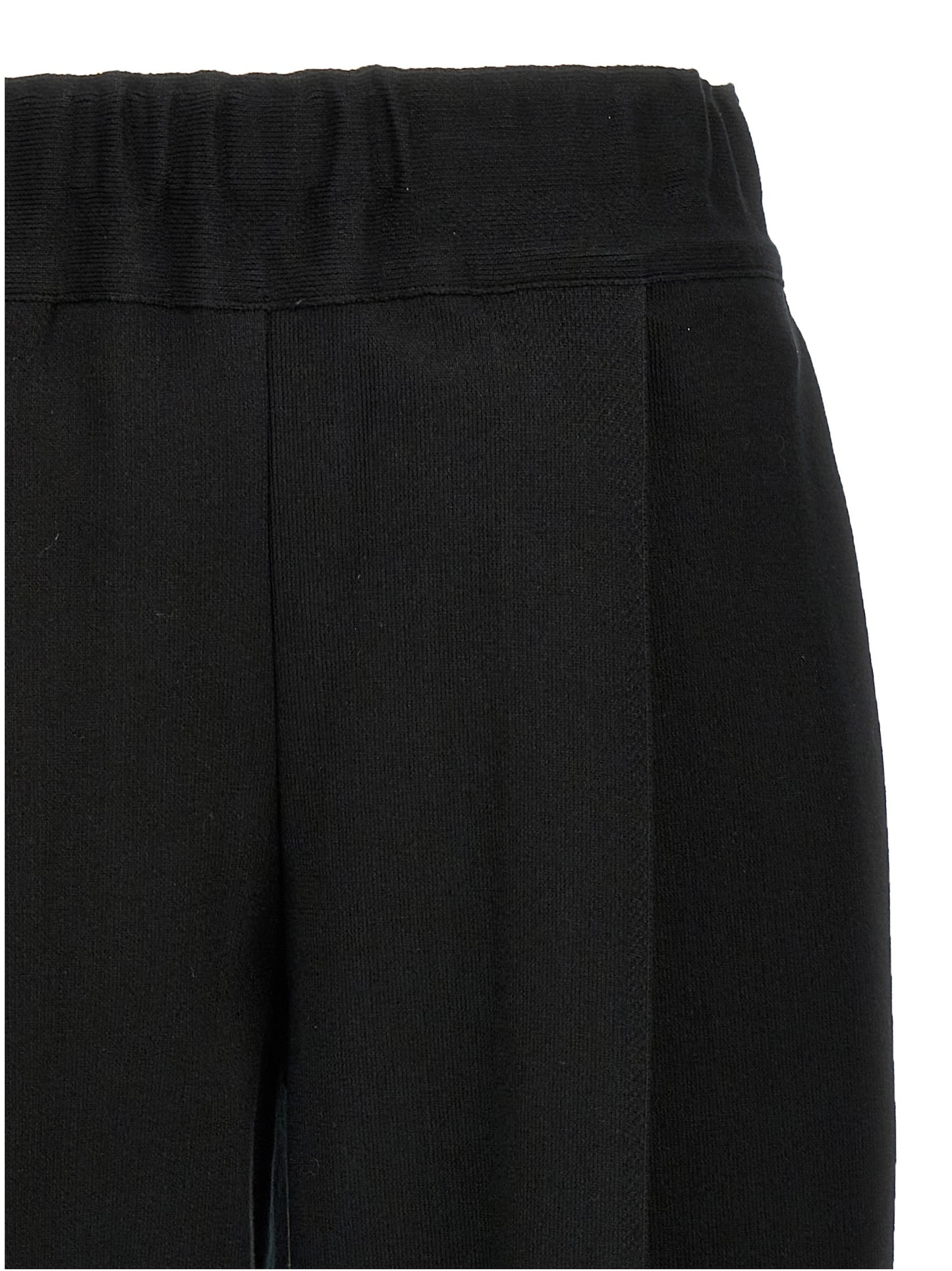 Issey Miyake Black Cotton Casual Pants