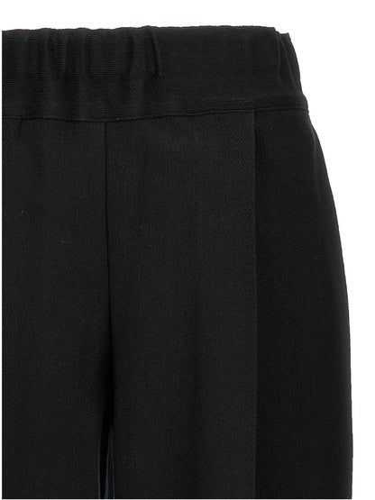 Issey Miyake Black Cotton Casual Pants