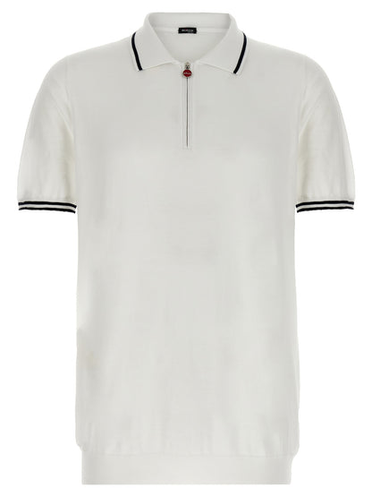 This Polo Shirt by Kiton for men in cotton white presents a flawless silhouette, showcasing flawless detailing and a refined for a truly flawless aesthetic.