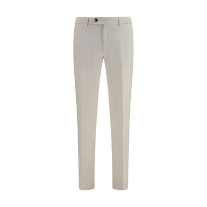 Casual Pants by Brunello Cucinelli for men in cotton white features an refined tailoring silhouette, showcasing a premium regular-fit with a and long cut for a refined tailoring look.
