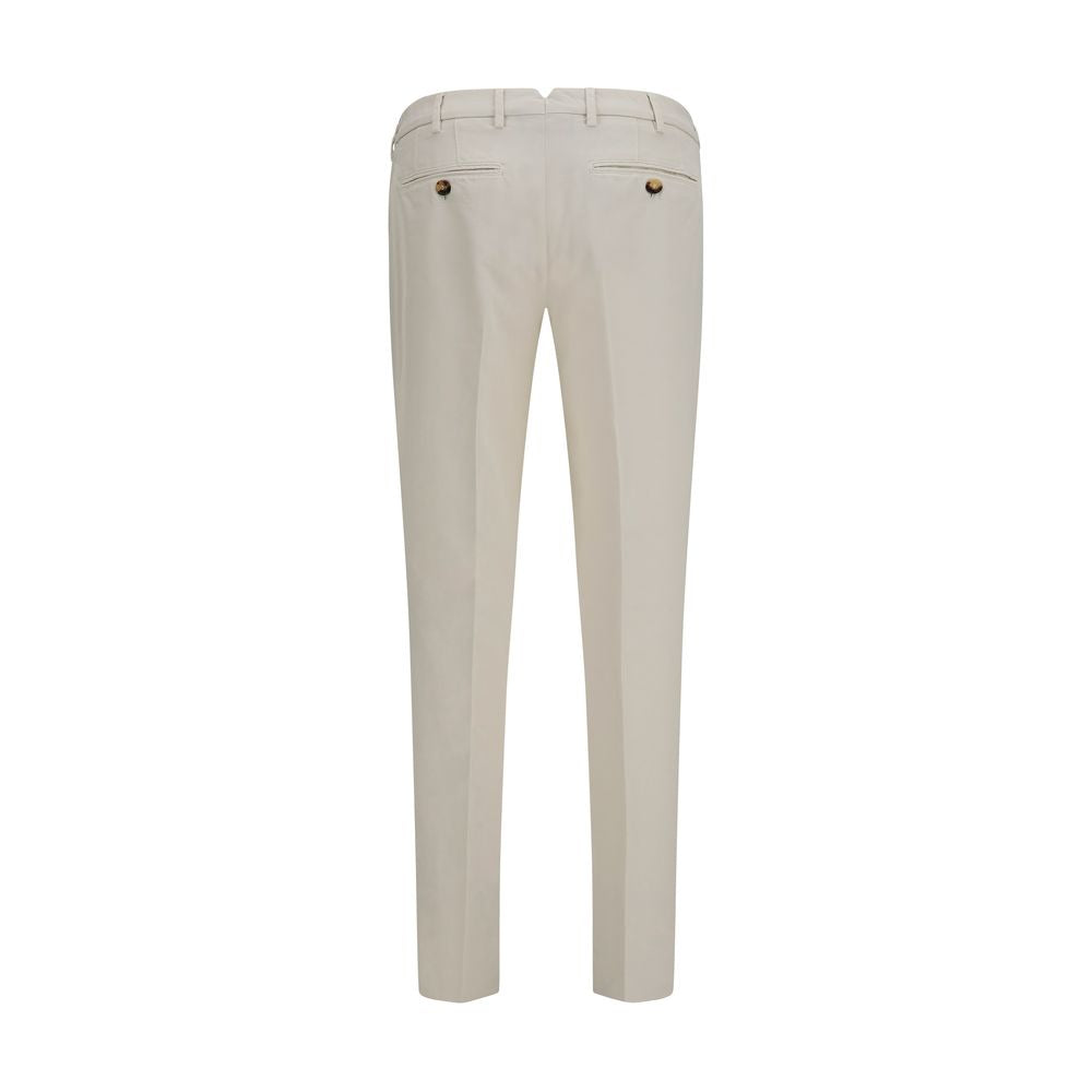 Casual Pants by Brunello Cucinelli for men in cotton white features a refined silhouette with a refined regular-fit, defined by a and a refined long for a refined finish.